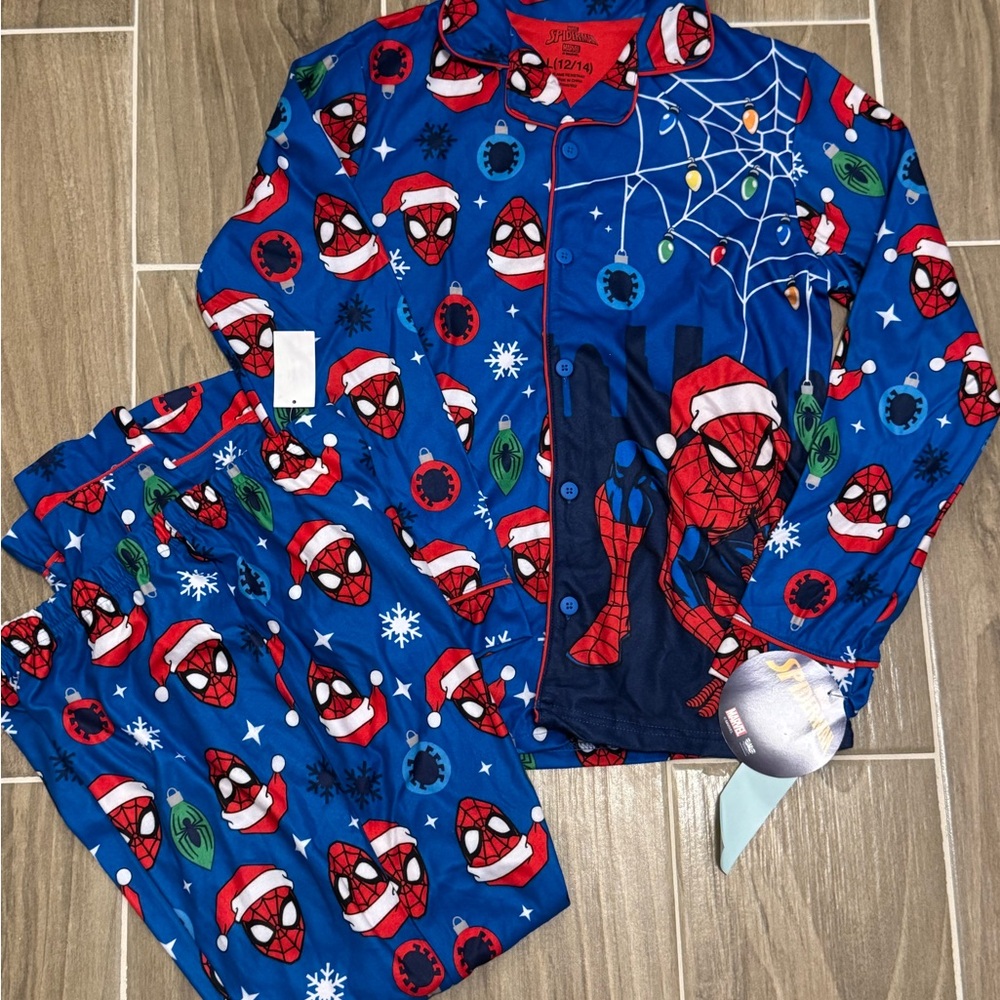 Marvel Spider-Man Kids Pajama Set - Blue and Red